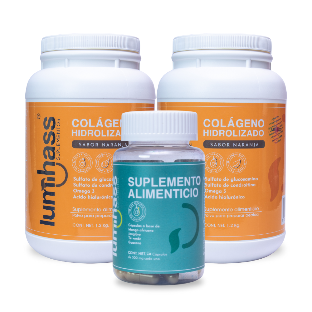 Colageno Lumihass 2 Pzas Sabor Naranja + Dtx Regalo