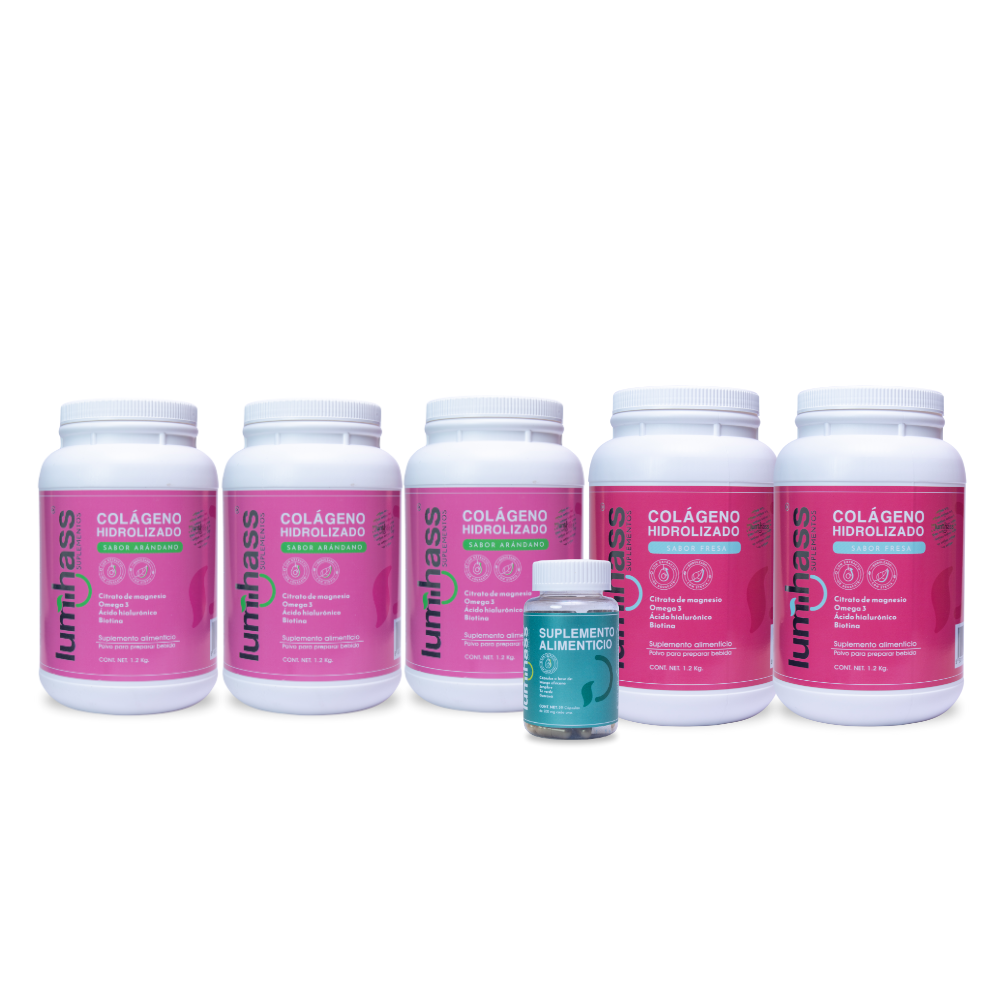 Lumihass Colageno 5 Pzs Sabor Fresa Y Arandano+ Detox Regalo