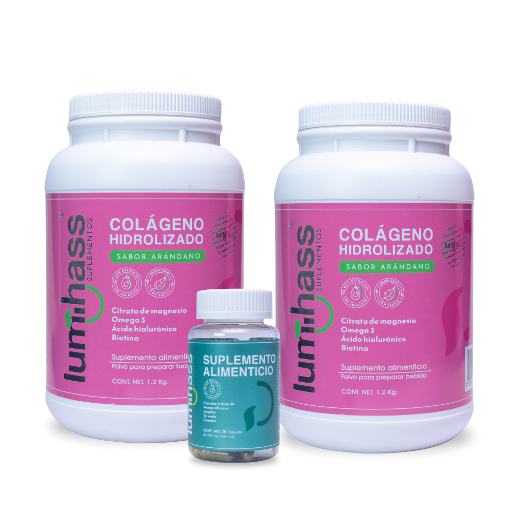 Colágeno Lumihass 2 Pzas Sabor Arándano + Detox De Regalo