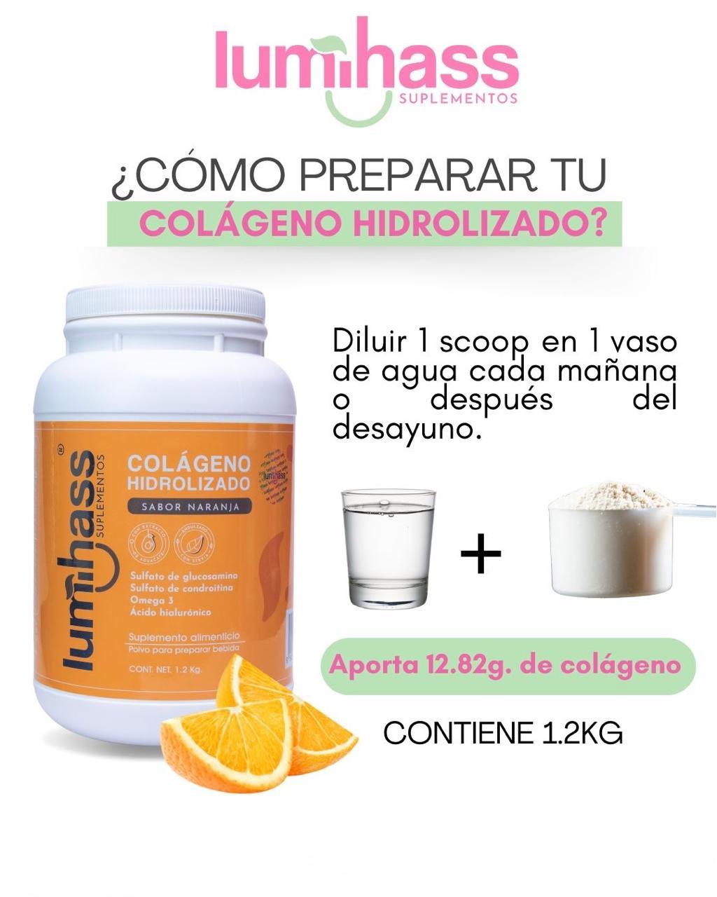 Lumihass Colageno 5 Piezas Sabor Naranja + Detox