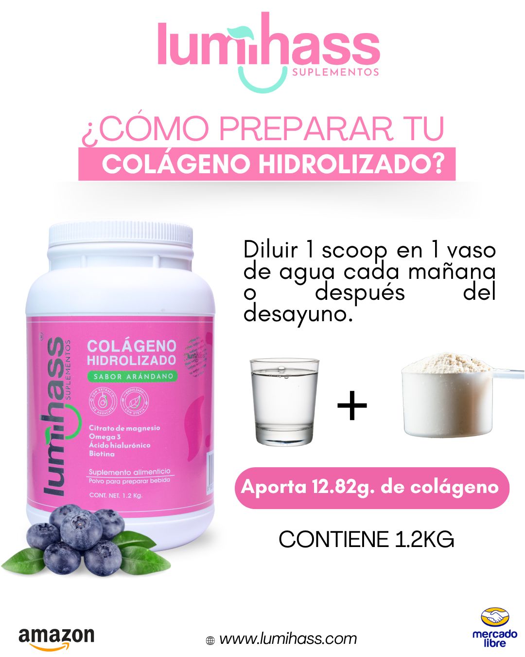 Lumihass Colageno Arándano + Ácido Hialuronico