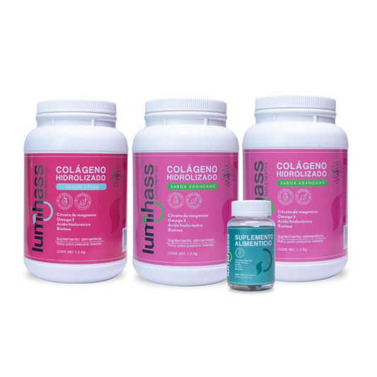 Colágeno Lumihass 3 Pzas Sabor Arandano Y Fresa + Dx