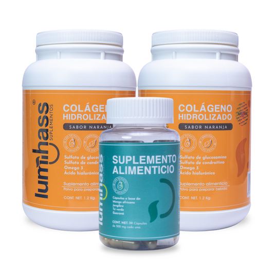 Colageno Lumihass 2 Pzas Sabor Naranja + Dtx Regalo