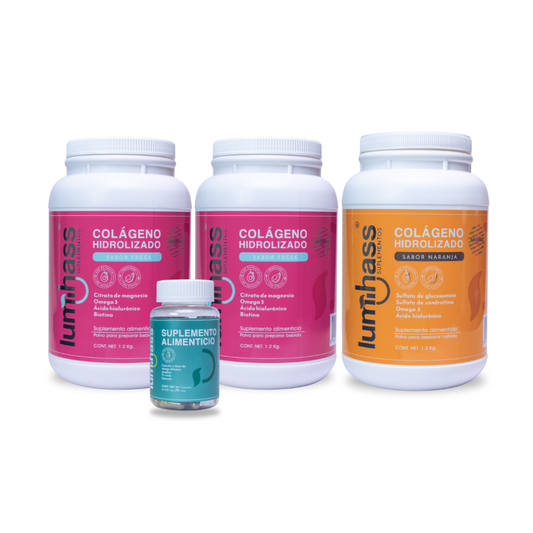 Colageno Lumihass 3 Pzas Sabor Fresa Y Naranja + Dx