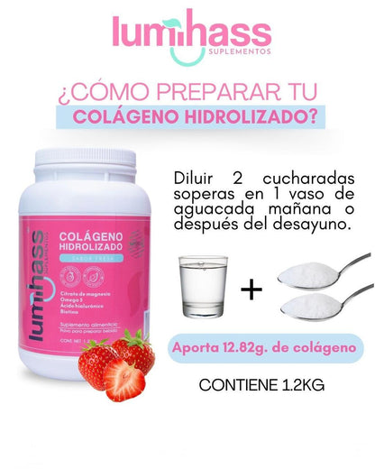 Lumihass Colageno Fresa + Ácido Hialuronico