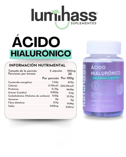 Lumihass Colageno Fresa + Ácido Hialuronico
