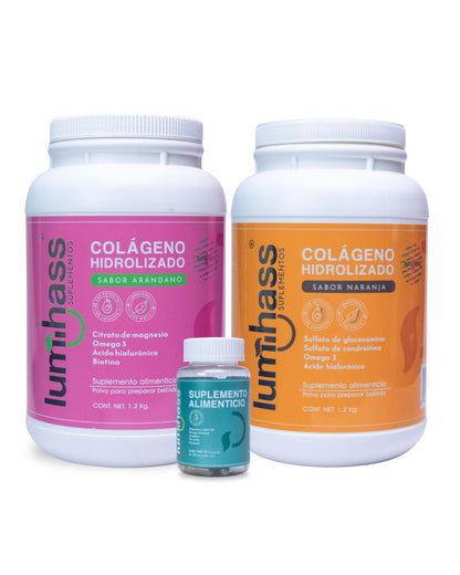 Colágeno Lumihass 2 Pzs Sabor Arándano Y Naranja + Dx Regalo