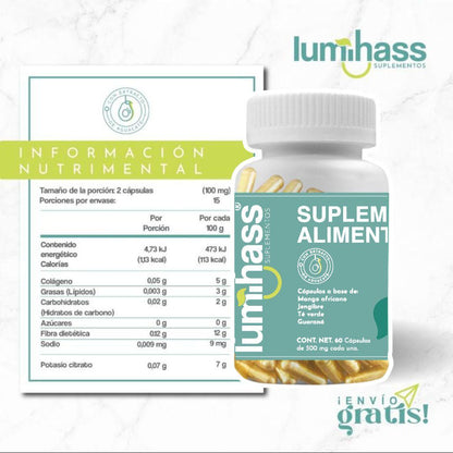 Lumihass Colageno 5 Piezas Sabor Arandano + Detox